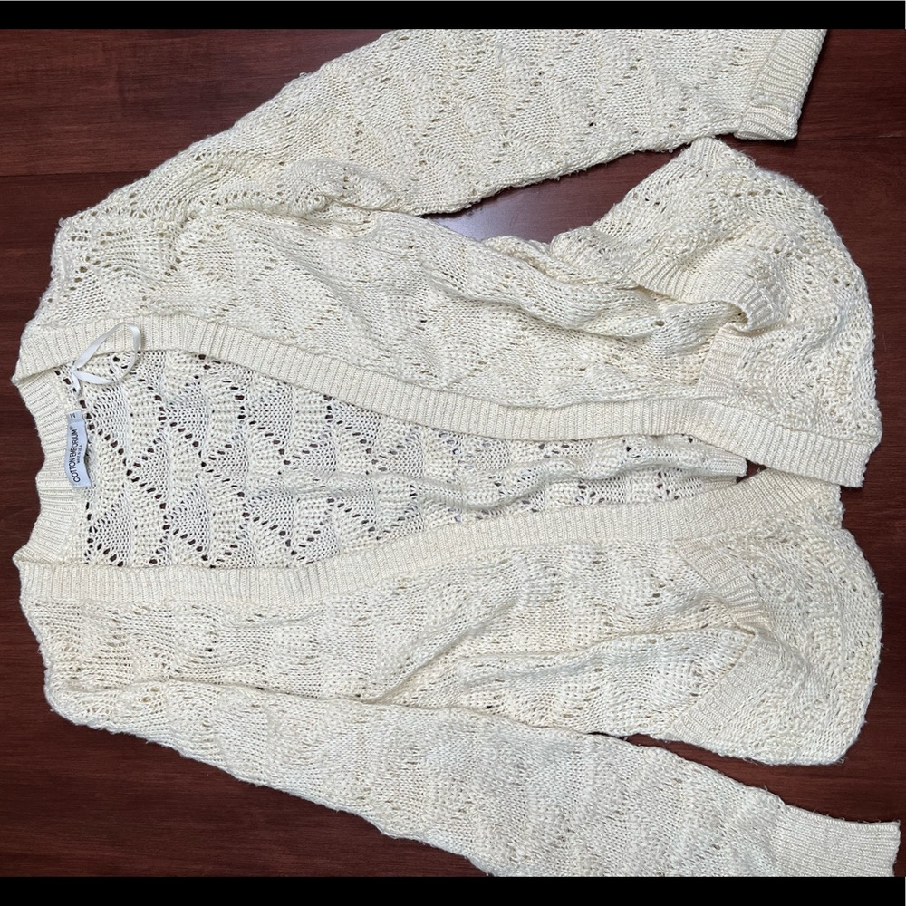 Cotton Emporium Metallic and Cream Cardigan Sweater from Nordstrom